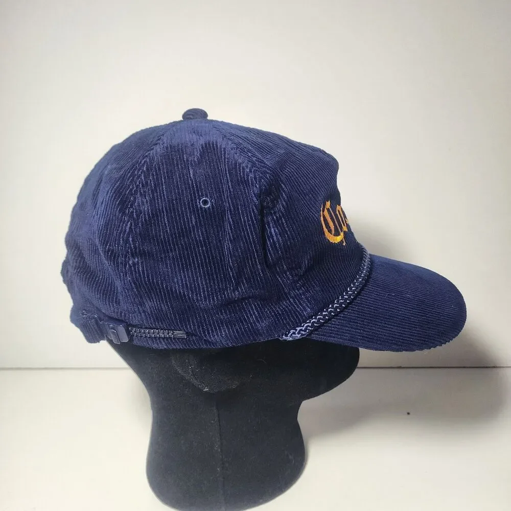 Corona Extra Navy Blue Corduroy Rope Golf Snapback Hat Cap Embroidered